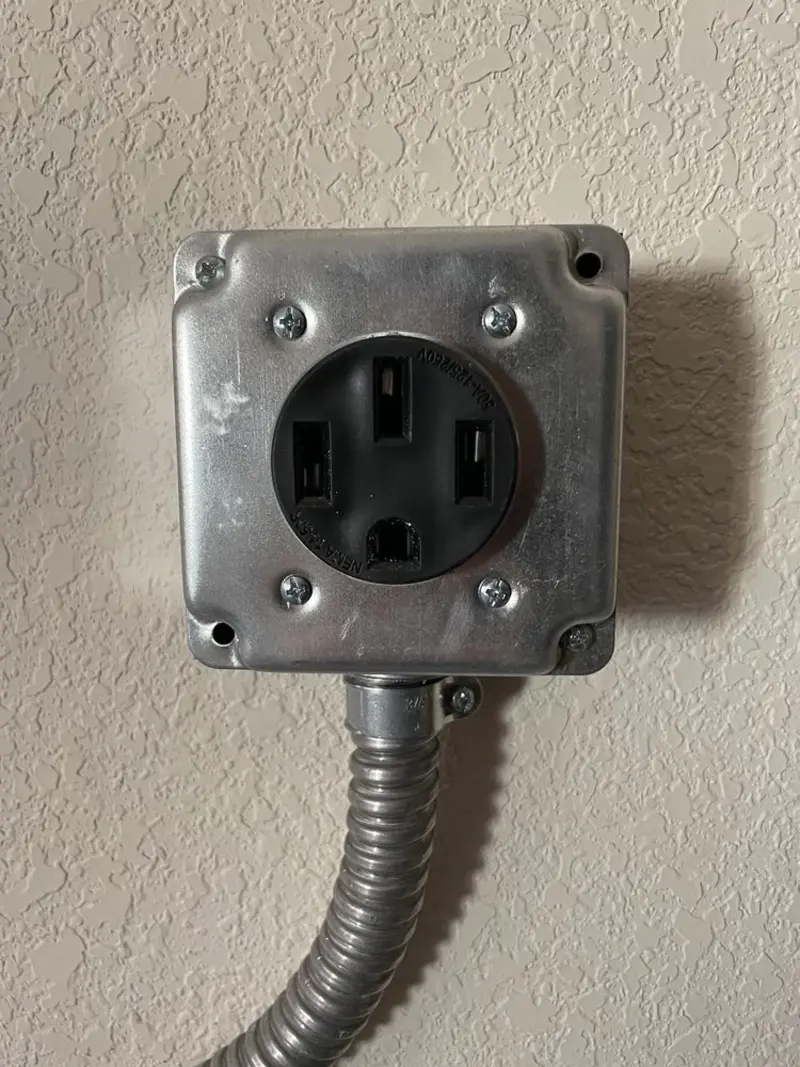 NEMA 14-50 outlet installed for Smart Home Electrical in Ottumwa